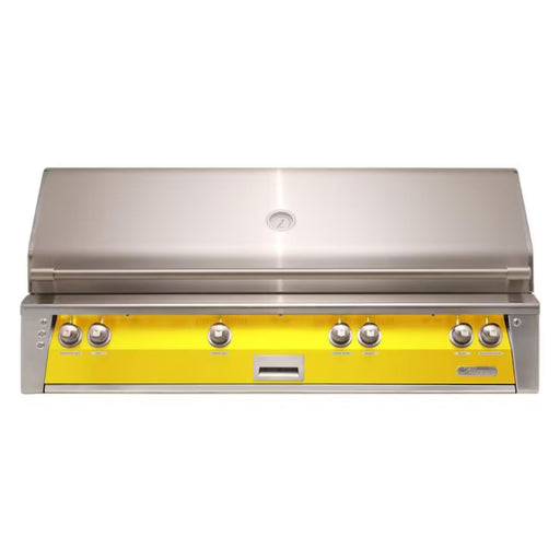 Alfresco 56-Inch Built-in Stainless Steel Gas Grill w/ Rotisserie & Sear Zone in Traffic Yellow | GW STORE