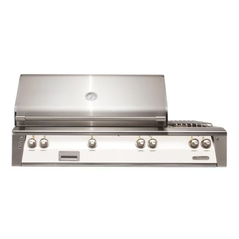 Alfresco 56-Inch Deluxe Built-in Stainless Steel Gas Grill w/ Rotisserie, Sear Zone & Side Burner in Matte Signal White | GW  STORE
