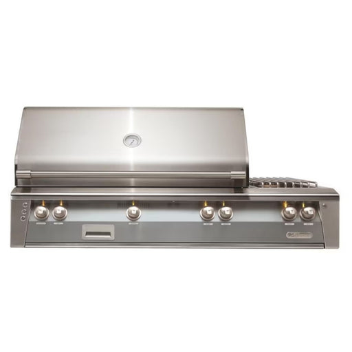 Alfresco 56-Inch Deluxe Built-in Stainless Steel Gas Grill w/ Rotisserie & Side Burner in Signal Gray | GW STORE