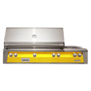 Alfresco 56-Inch Deluxe Built-in Stainless Steel Gas Grill w/ Rotisserie & Side Burner in Traffic Yellow | GW STORE