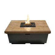 American Fyre Designs Contempo Square Reclaimed Wood Selection  Fire Table | GW STORE