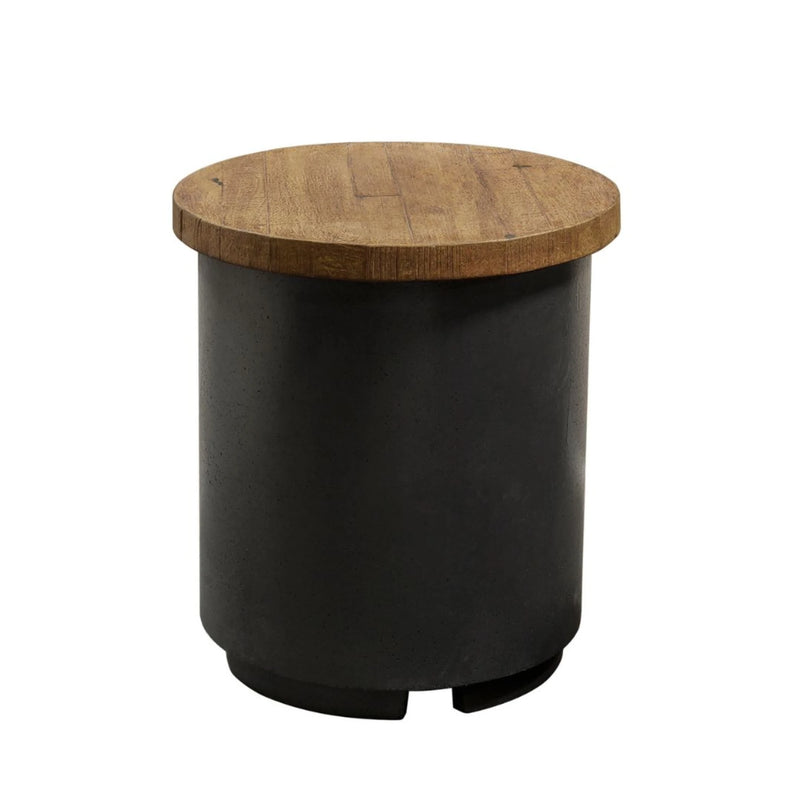 American Fyre Desings French Barrel Oak Contempo Tank / End Table | GW STORE