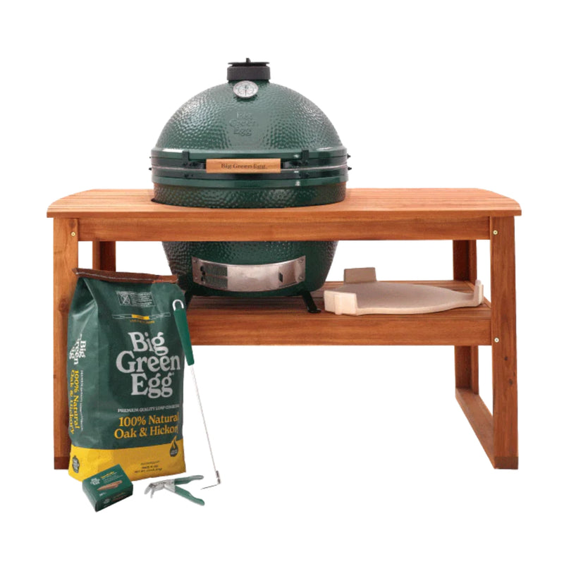 Big Green Egg XLarge Charcoal Grill in Acacia Table Package | GW STORE