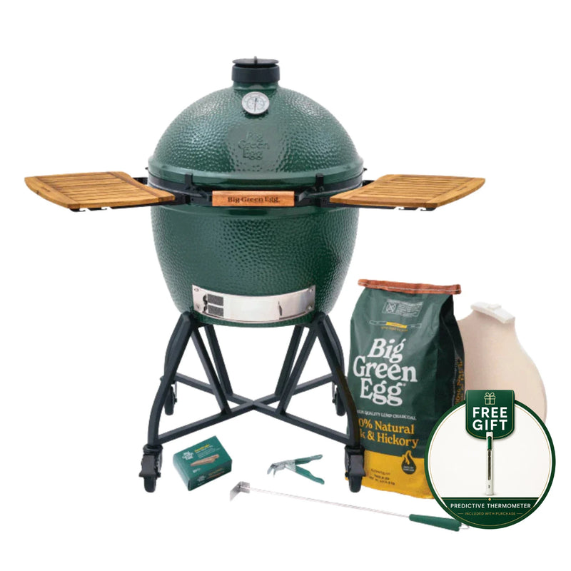 Big Green Egg XLarge Charcoal Grill in an intEGGrated Nest+Handler With Mates Package