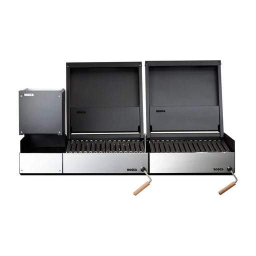 Bosca Pack Block Wood Brazier 250 + Block 500 20" + Block 500 20" Built-in Charcoal Grill | GW STORE