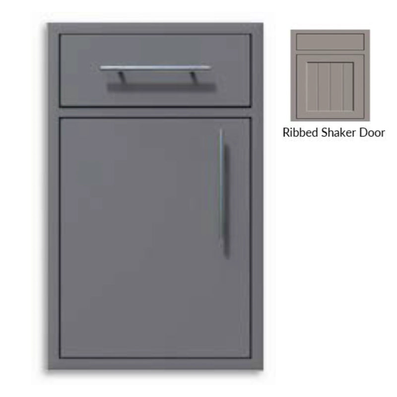 Challenger Designs Canyon Ribbed Shaker Style 18-Inch Single Access Door w/ Storage Drawer - Left Hinge | GW STORE