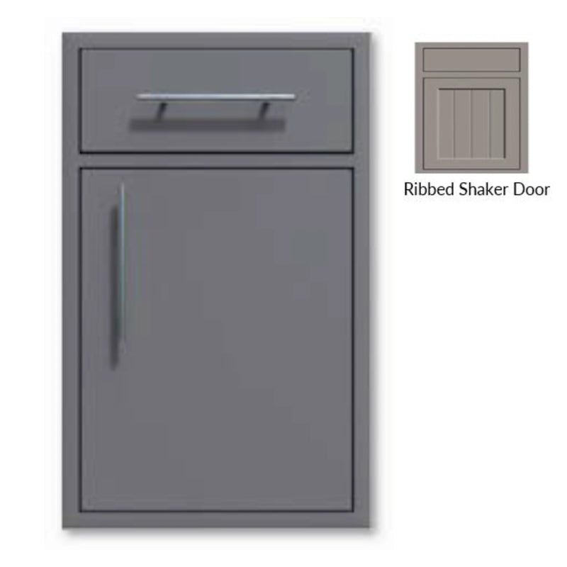 Challenger Designs Canyon Ribbed Shaker Style 18-Inch Single Access Door w/ Storage Drawer - Right Hinge | GW STORE