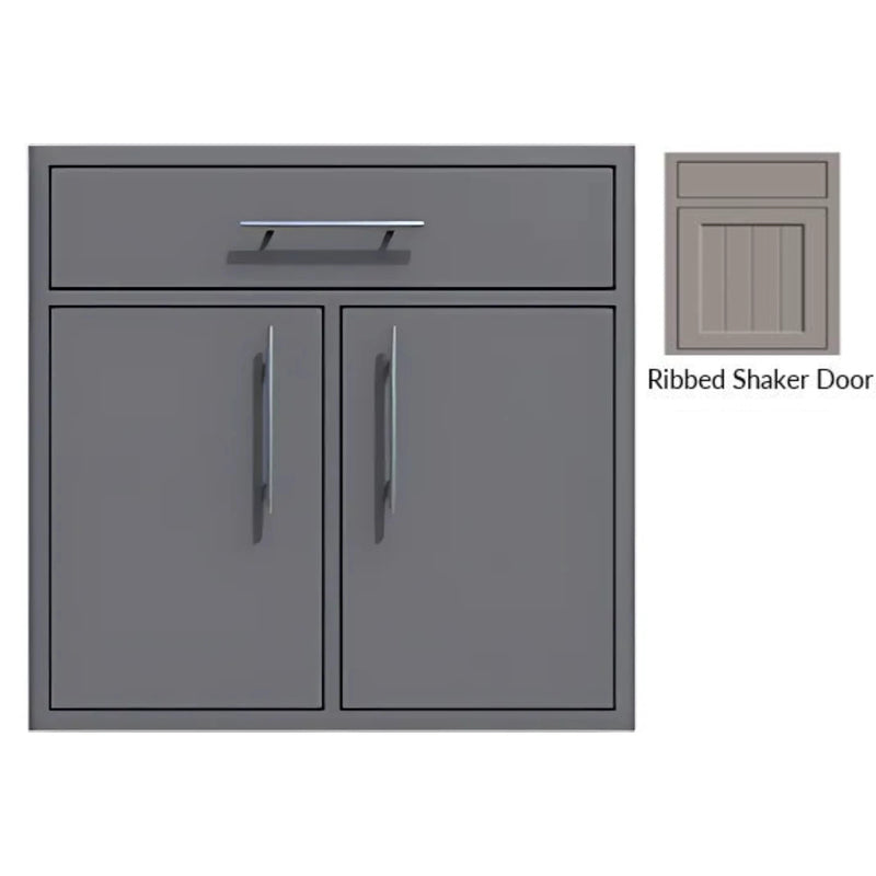 Challenger Designs Canyon Ribbed Shaker Style 30-Inch Double Access Door w/ Storage Drawer | GW STORE