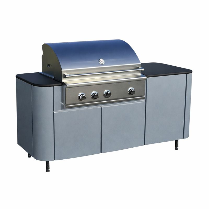 Challenger Designs Cascade 65-Inch Powder Coated Aluminum Kitchen Island for 32 Inch Grill | GW STORE