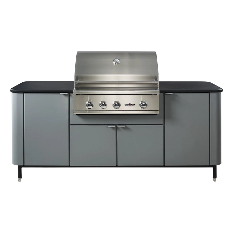 Challenger Designs Cascade 82.5-Inch Powder Coated Aluminum Kitchen Island for 32 Inch Grill | GW STORE