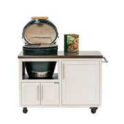 Challenger Designs Torch 48-Inch Cart for Large EGG w/ Walnut Countertop & Sand Shaker Cabinet  | GW STORE