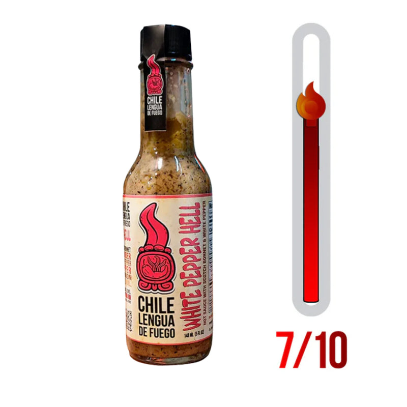 Chile Lengua de Fuego - White Pepper Hell Hot Sauce | GW STORE