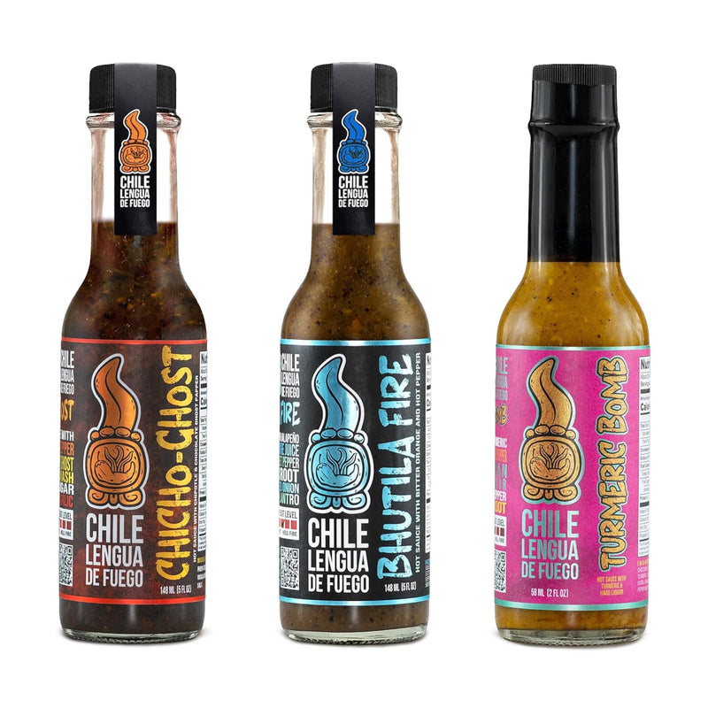 Chile Lengua de Fuego Hot Ones Triple Threat Hot Sauce Bundle | GW STORE