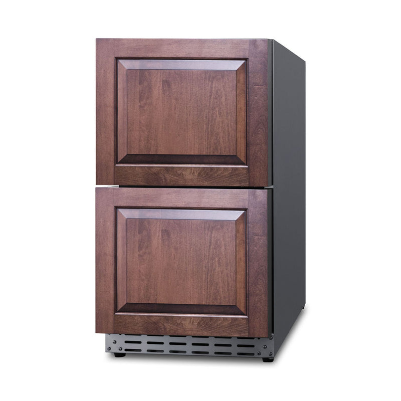 Summit ADRD18OS 18" Wide Outdoor 2-Drawer All-Refrigerator, ADA Compliant