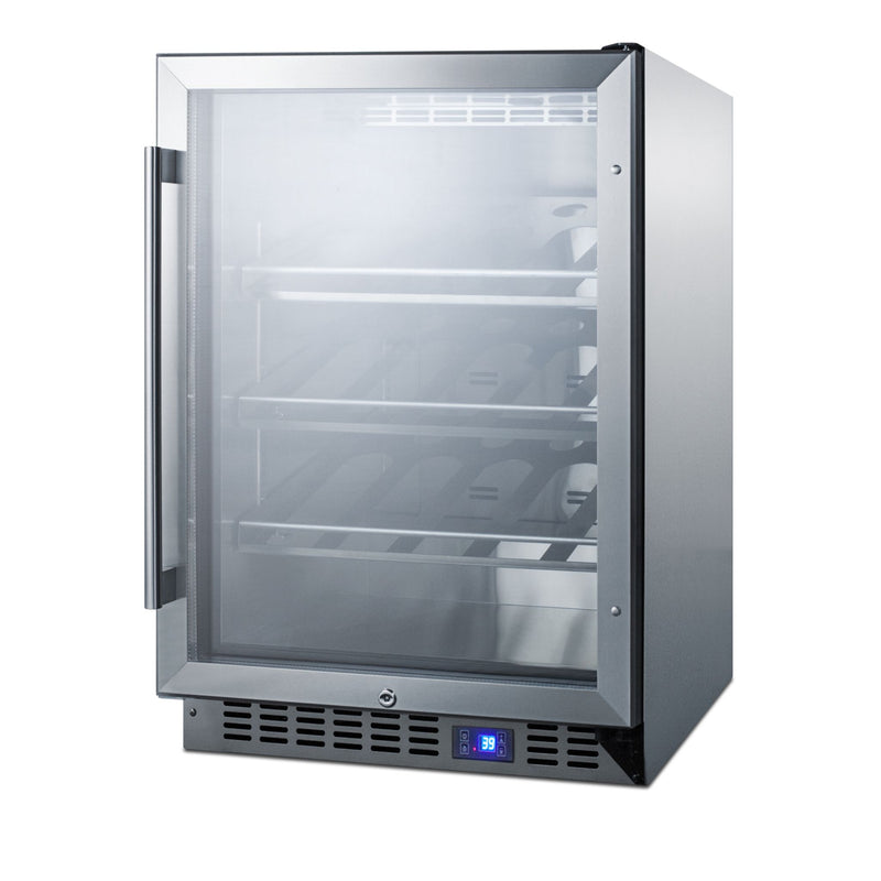 Summit SCR611GLOSCH 24" Wide Single Zone Outdoor Commercial Wine Cellar