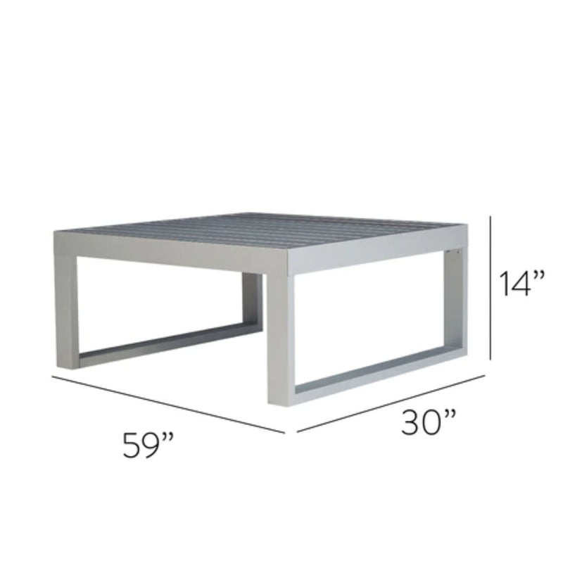 Pampa Living Andes Coffe Table 59"x30"x14" Neo Zaha Stone Silk