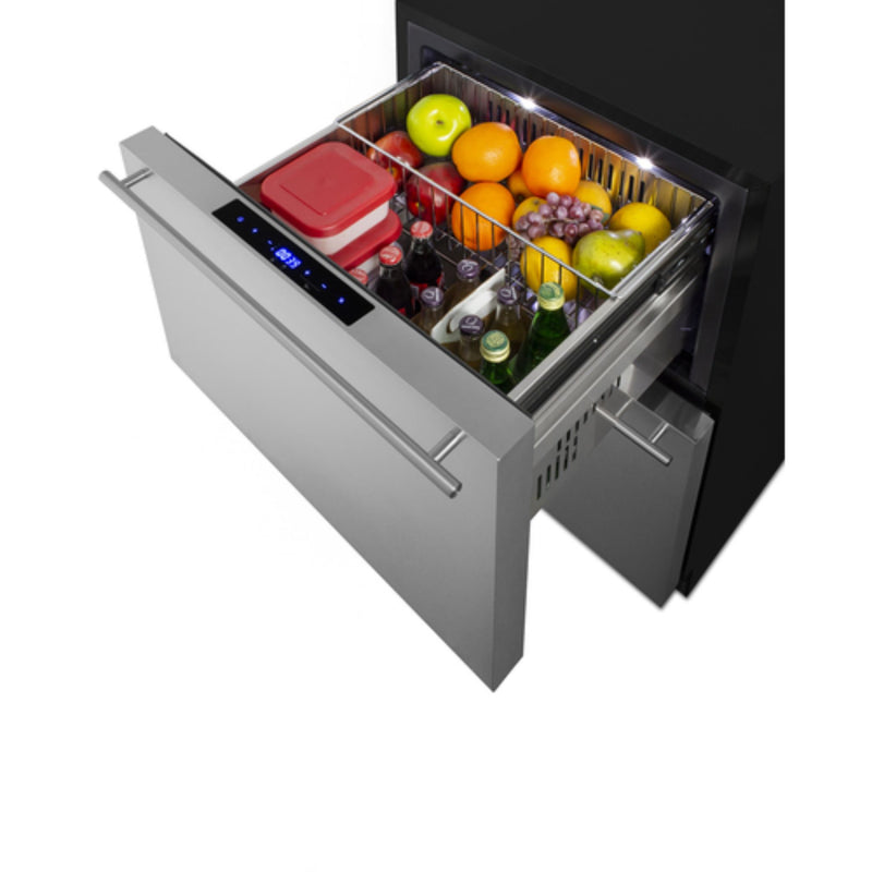 Summit ADRF244OS 24" Wide Outdoor 2-Drawer Refrigerator-Freezer, ADA Compliant