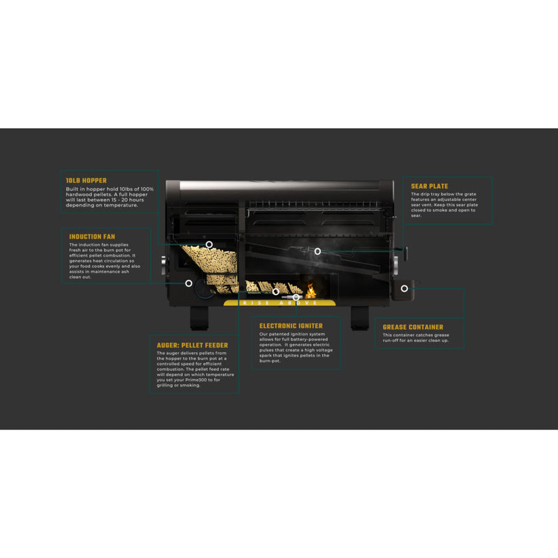 Halo HS-1005-ANA Prime 300 Countertop Pellet Grill | GW STORE