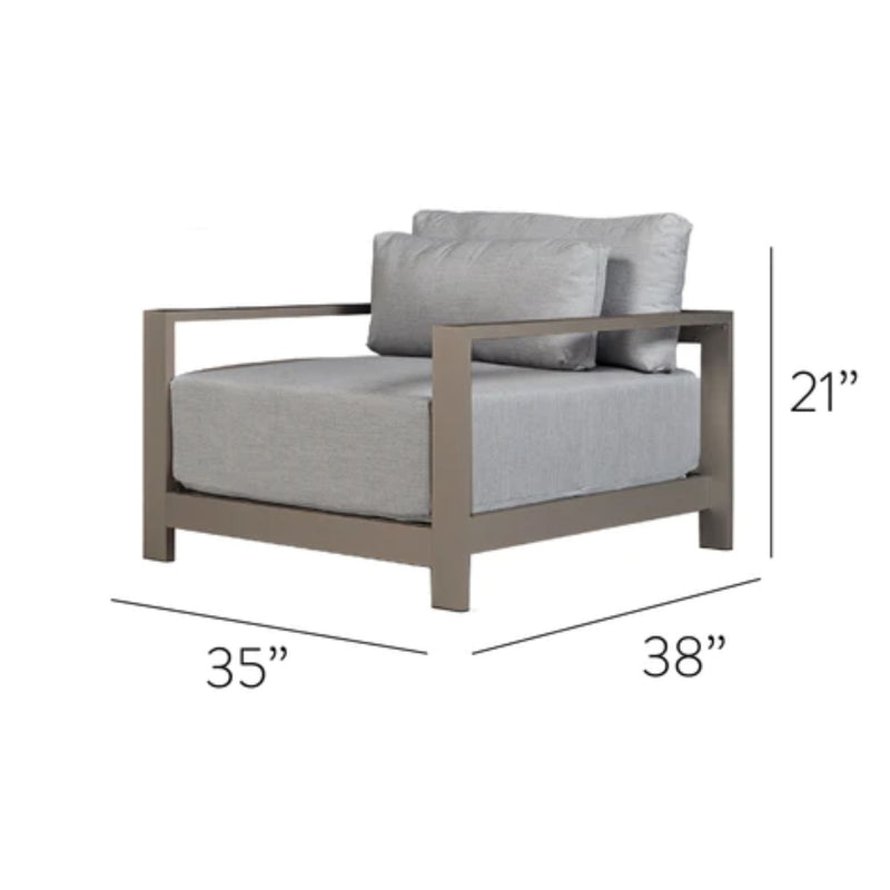 Pampa Living Iruya Single Pewter Outdoor Sofa