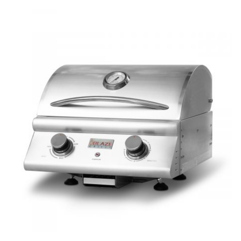 Blaze 21-Inch 1500 Watt Electric Grill On Pedestal With Side Shelves