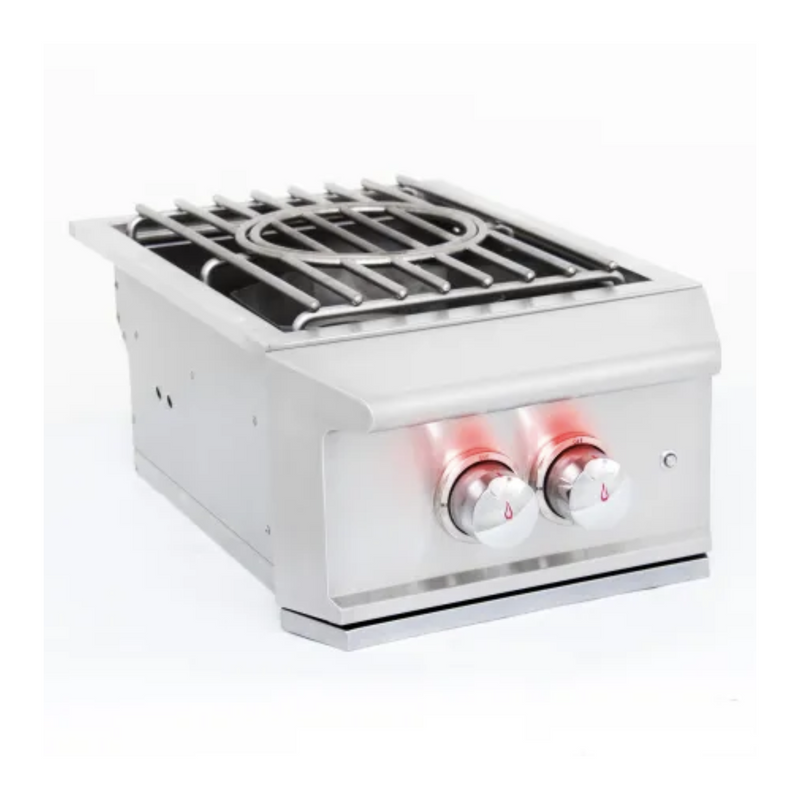 Blaze Professional LUX Built-In Propane Gas High Performance Power Burner W/ Wok Ring & Stainless Steel Lid