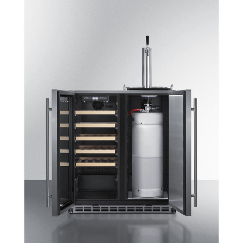 Summit SWBC3041 30" Built-In Wine Cellar/Kegerator