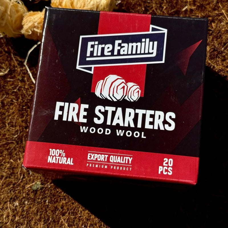 Fire Family Wood Wool Fire Starters, 20pcs | GW STORE