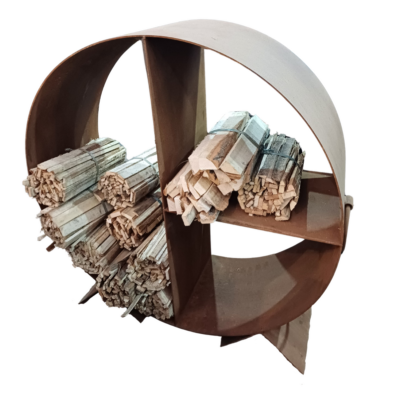 GW Pro 39-Inch Rust Firewood Rack | GW STORE