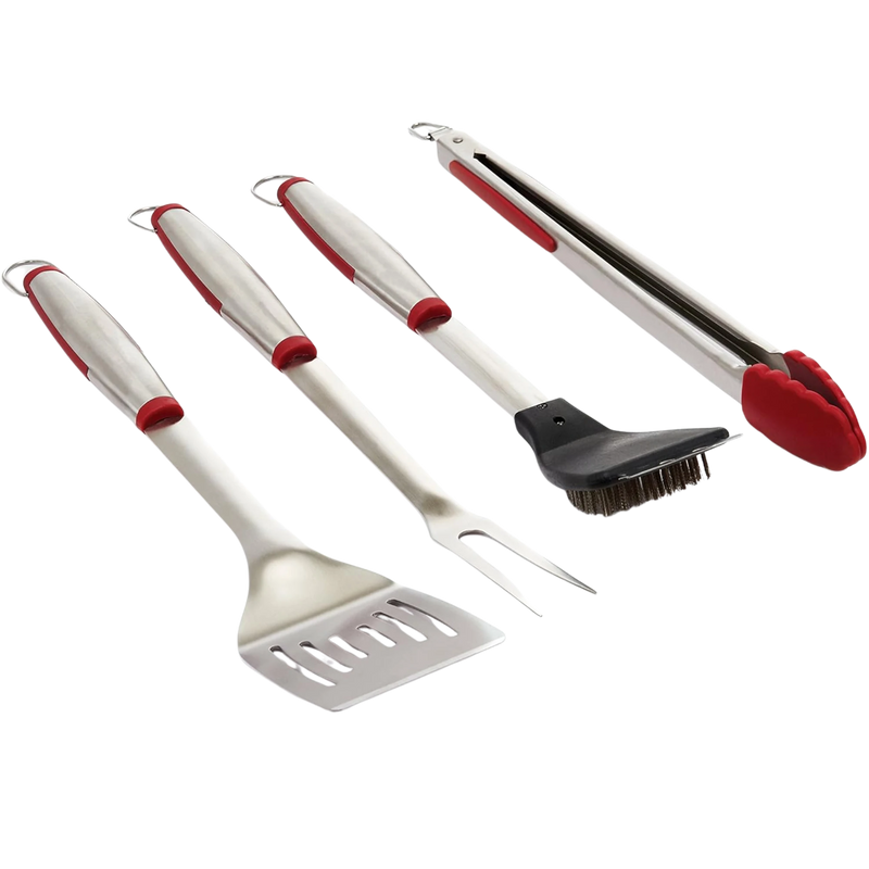 GrillPro 4-Piece Stainless Steel Tool Set with Grips | GW STORE