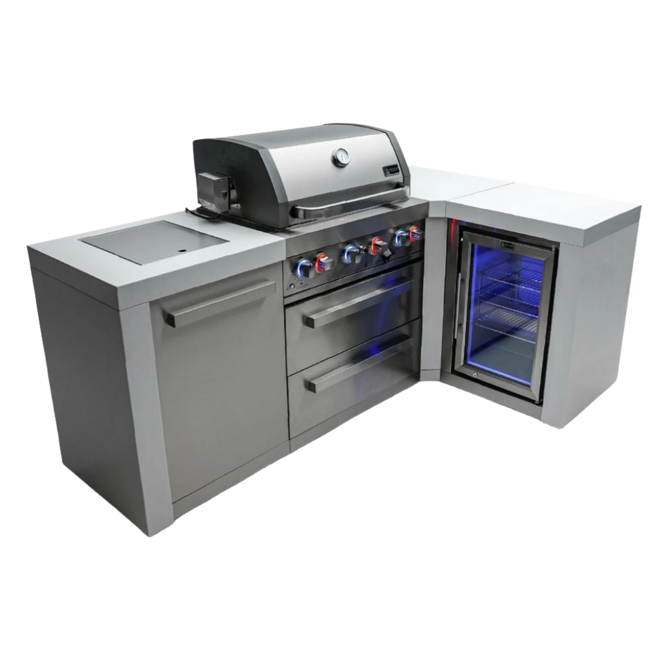 Grill, Storage, Fridge & Burner