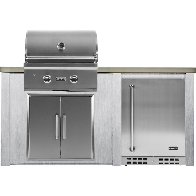 Haven Outdoor 66-Inch Outdoor Kitchen Island with 24-Inch Refrigerator space