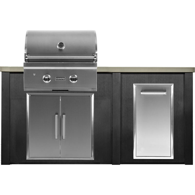 Haven Outdoor 66-Inch Outdoor Kitchen Island with Trash Center space