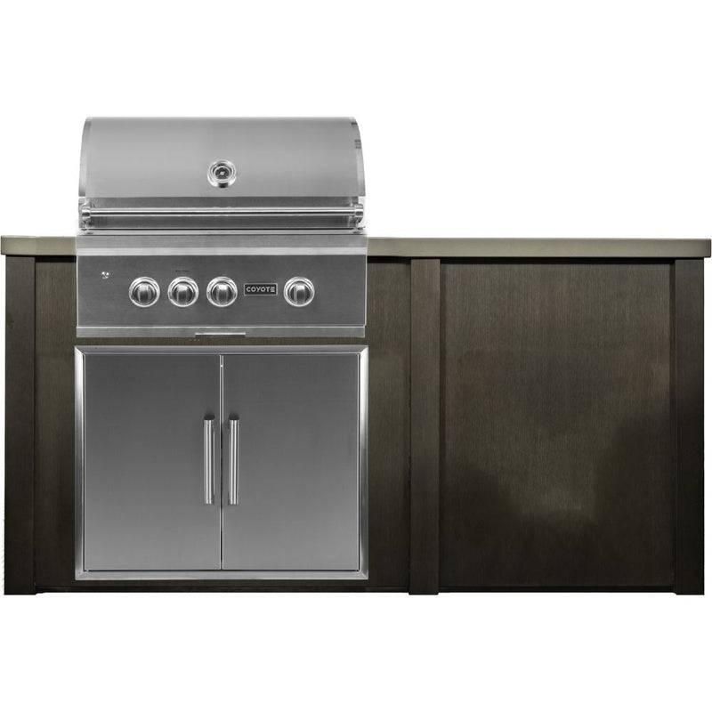 Haven Outdoor 72-Inch Outdoor Kitchen Island with Plain Panel