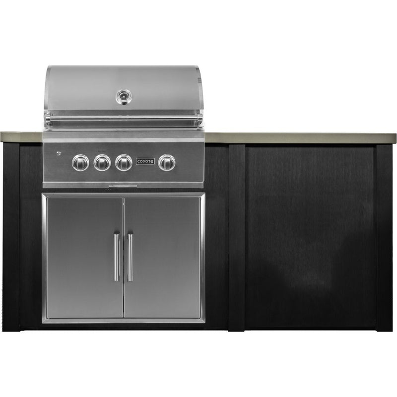 Haven Outdoor 72-Inch Outdoor Kitchen Island with Plain Panel