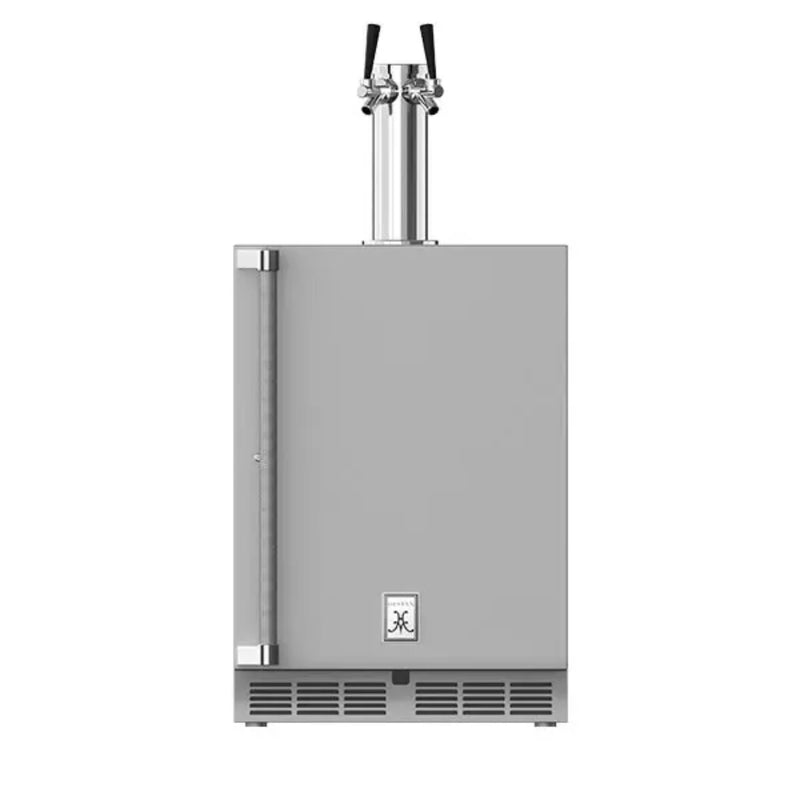 Hestan 24" Outdoor Double Faucet Beer Dispenser with Lock, Solid Door – Left or Right Hinge GFDSR242 / GFDSL242 | GW STORE