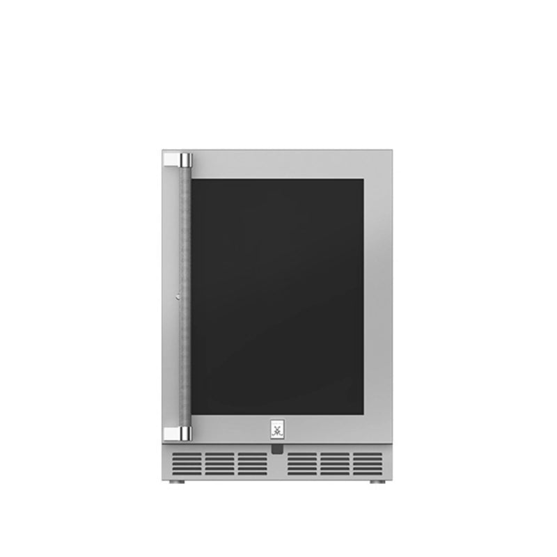 Hestan 24″ Outdoor Dual Zone Refrigerator with Wine Storage (UV-Coated Glass Door) | GW STORE