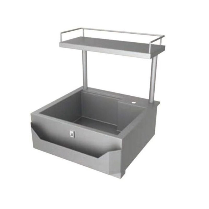 Hestan 30-Inch Stainless Steel Built-In Outdoor Insulated Sink with High Shelf | GW STORE