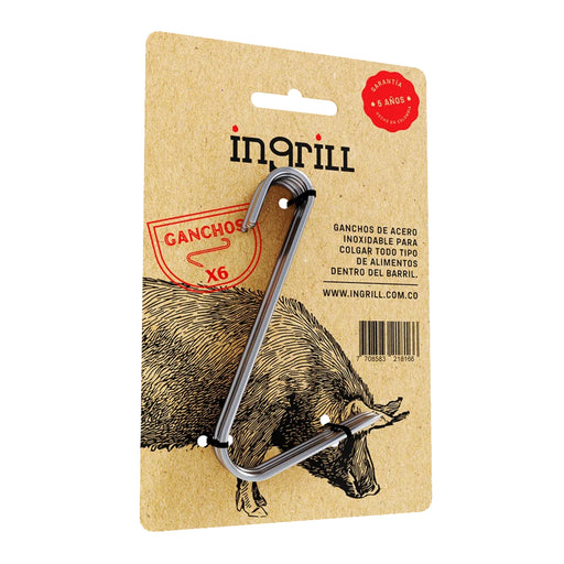 Ingrill Stainless Steel Meat Hooks Kit, Set of 6 | GW STORE