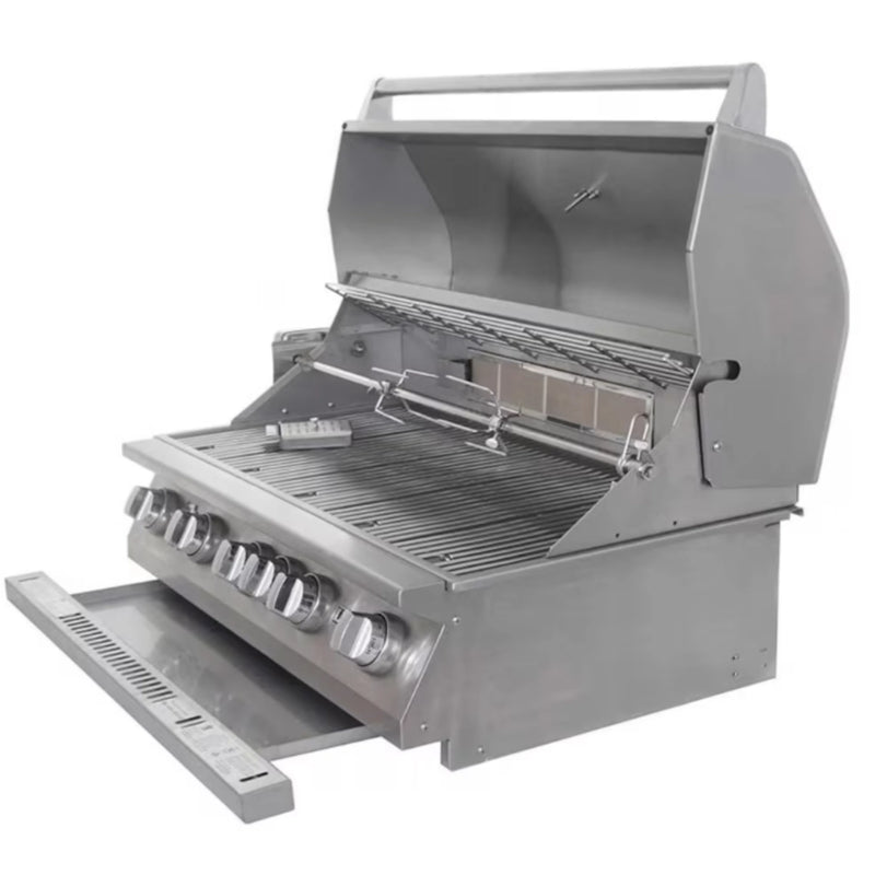 Lion L90000 40-Inch 5-Burner Stainless Steel Built-In Natural Gas Grill