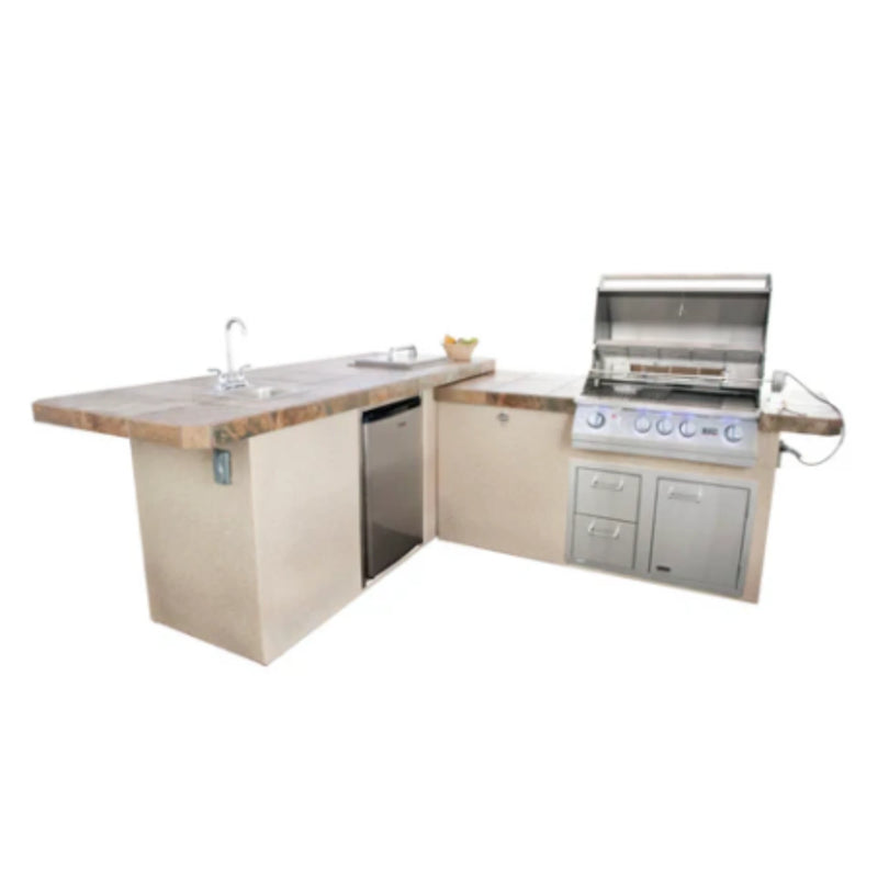 Lion Premium Grills American Q 105 1/2" x 96 3/4" (outside of L) in Stucco