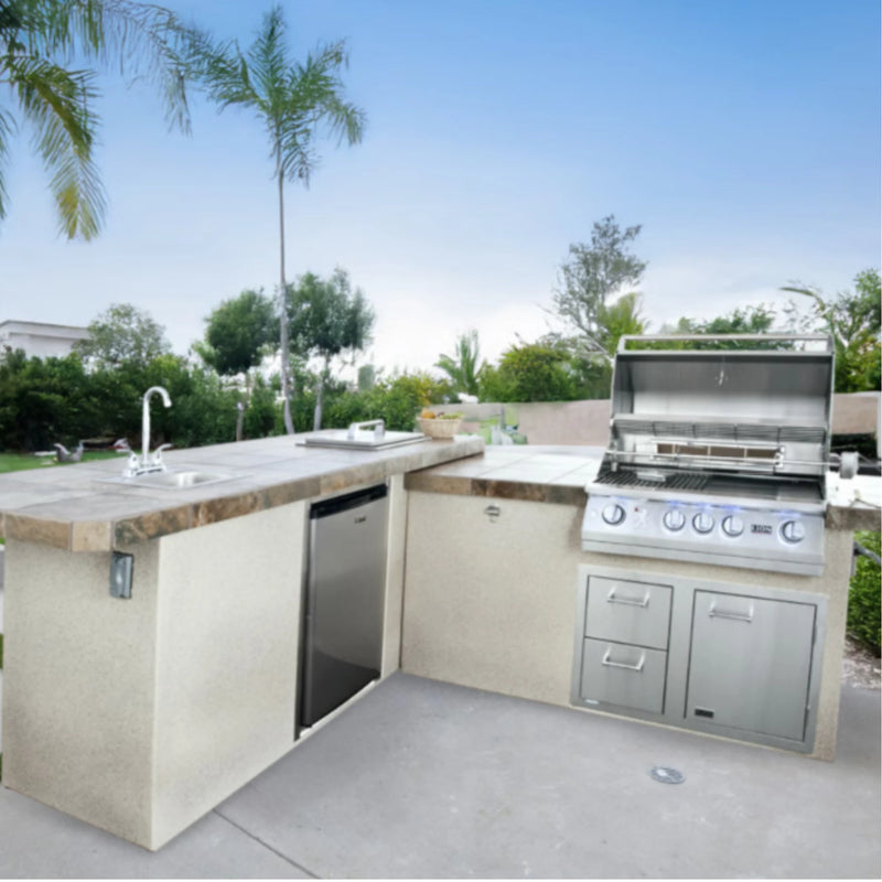 Lion Premium Grills American Q 105 1/2" x 96 3/4" (outside of L) in Stucco