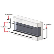 Modern Flames 5 Piece Trim Kit for 80" Landscape Pro Fireplace | GW STORE