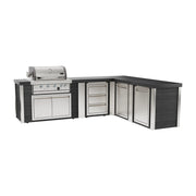 Mont Alpi MA400-E90ABC Artwood Elite Series 4-Burner L-Shaped Outdoor Kitchen with Storage, Drawers and Trash | GW STORE