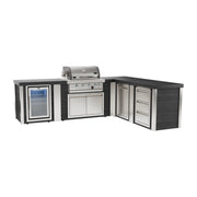 Mont Alpi MA400-E90ABD Artwood Elite Series 4-Burner L-Shaped Outdoor Kitchen with Fridge, Storage and Drawers | GW STORE