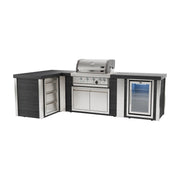 Mont Alpi MA400-E90BD Artwood Elite Series 4-Burner L-Shaped Outdoor Kitchen with Fridge and Drawers | GW STORE