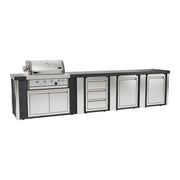 Mont Alpi MA400-EABC Artwood Elite Series 4-Burner Outdoor Kitchen with Storage, Drawers and Trash | GW STORE