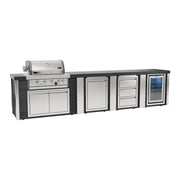Mont Alpi MA400-EABD Artwood Elite Series 4-Burner Outdoor Kitchen with Fridge, Storage and Drawers | GW STORE