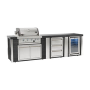 Mont Alpi MA400-EBD Artwood Elite Series 4-Burner Outdoor Kitchen with Fridge and Drawers | GW STORE