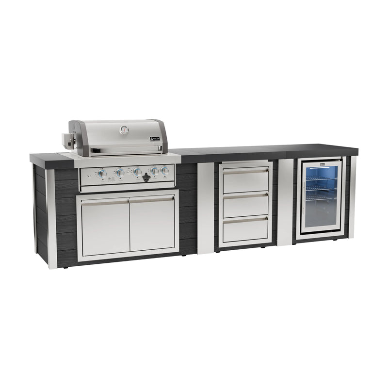 Mont Alpi MA400-EBD Artwood Elite Series 4-Burner Outdoor Kitchen with Fridge and Drawers | GW STORE