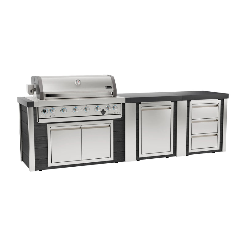 Mont Alpi MA805-EAB Artwood Elite Series 6-Burner Outdoor Kitchen with Storage and Drawers | GW STORE